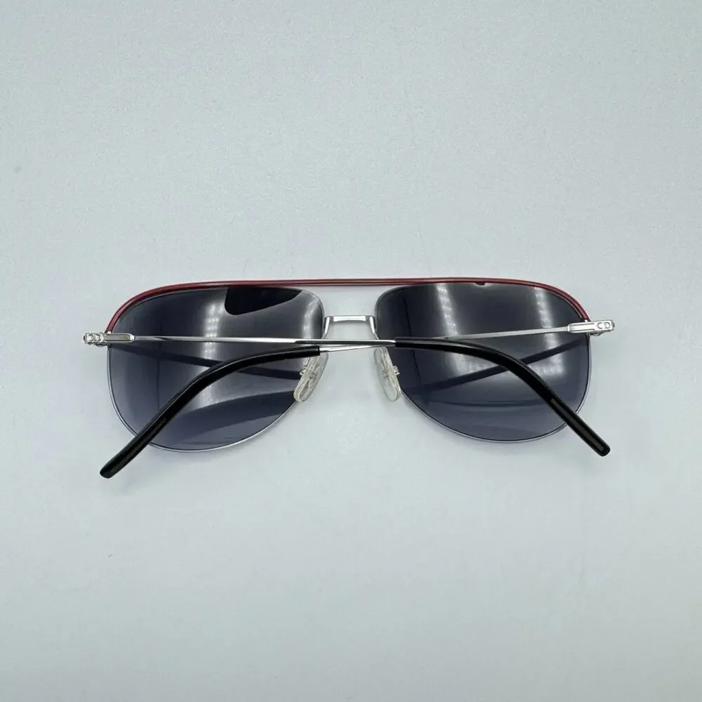 Dior Homme Sunglasses Dior0147S 010JJ Palladium Black Red Aviator Gradient Lens